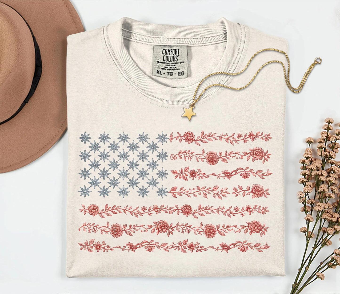 Floral American Flag