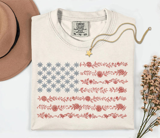 Floral American Flag
